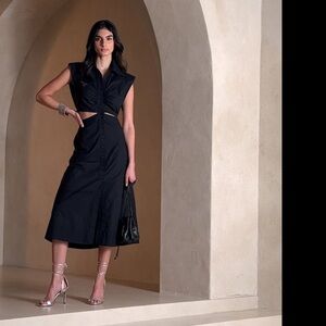 Yasmin cut out shirt dress